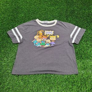Rugrats Cartoon Shirt Womens XL 22x22 Gray Nickelodeon